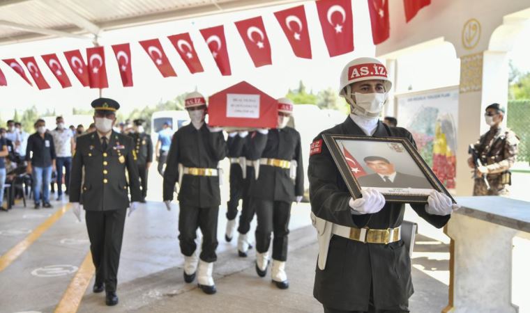 Şehit Hava Savunma Uzman Çavuş Bilal Yılmaz için Gaziantep'te tören düzenlendi