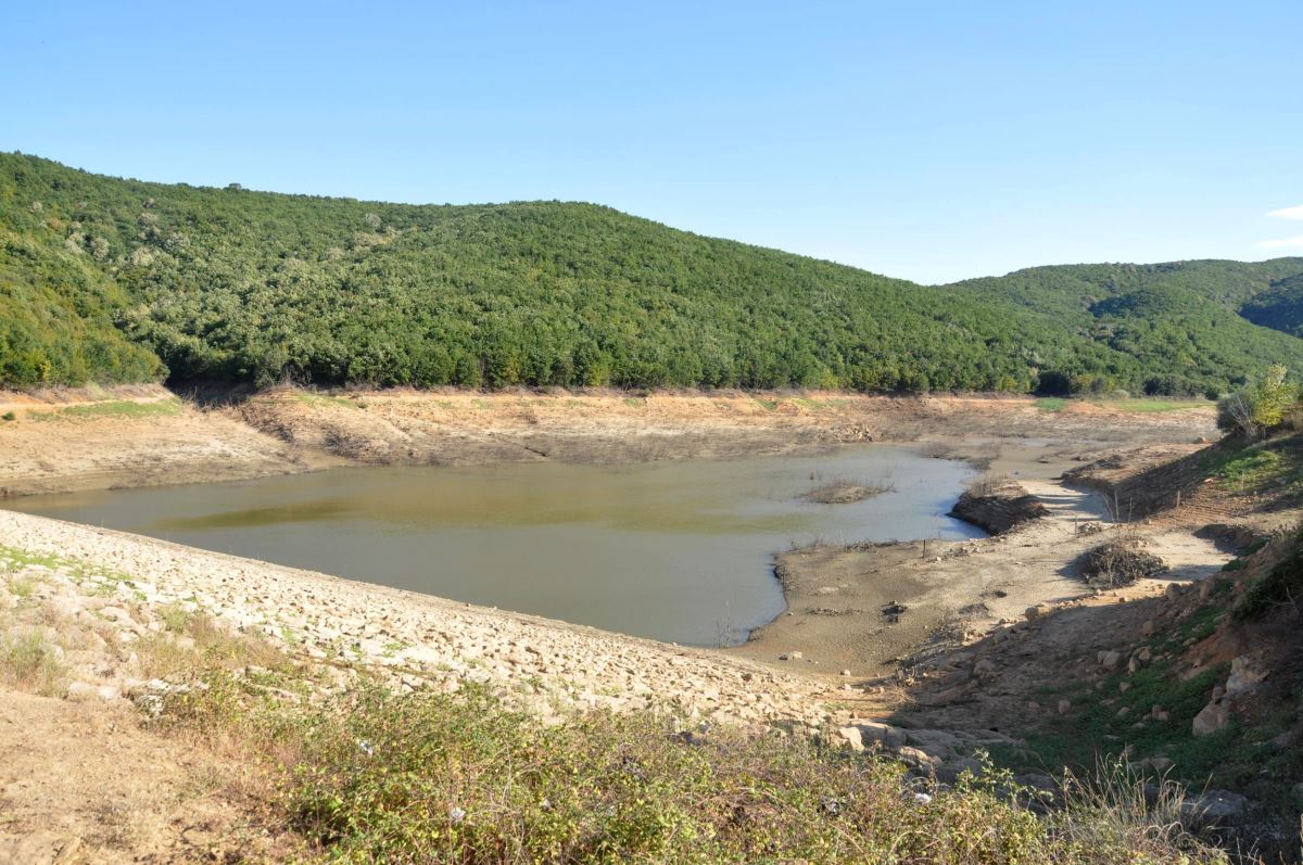 Tekirdağ’da gölet kurudu, kalan su yaban hayvanları ile balıklara bırakıldı