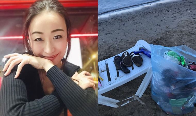 Oyuncu Ayumi Takano'dan Caddebostan sahili tepkisi