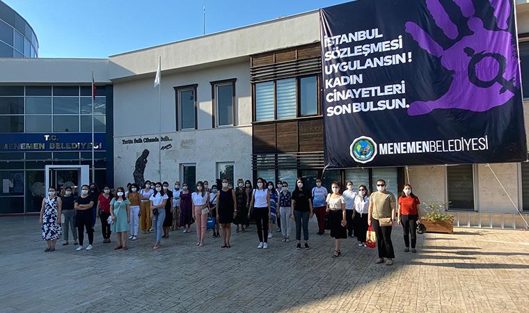 Menemen'de İstanbul Sözleşmesi'ne destek