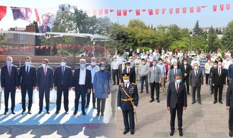 30 Ağustos’a 'korona var' diye katılmayan AKP'liler tam kadro açılışta