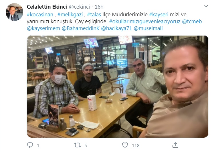 Müdürler maskesiz toplanıp 'selfie' çekti - Resim : 1