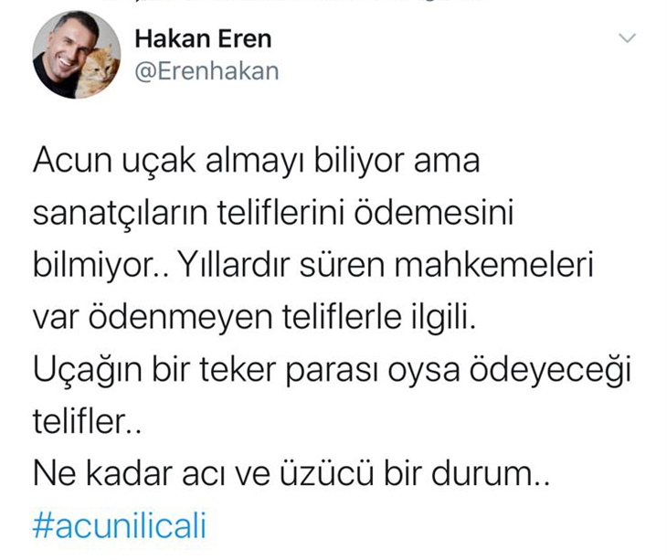 Sanatçılardan uçak alan Acun'a tepki: Önce telifleri öde - Resim : 2