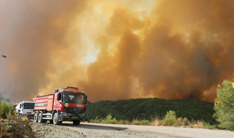 Hatay'da çıkan orman yangınına müdahale ediliyor