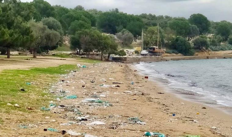 Didim'de sahil temizliği yapıldı, 1 ton çöp toplandı