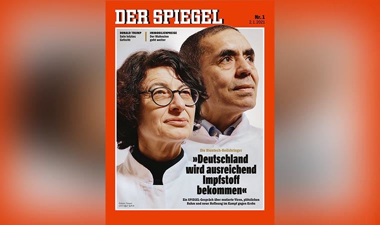 Özlem Türeci ve Uğur Şahin Der Spiegel'in kapağında