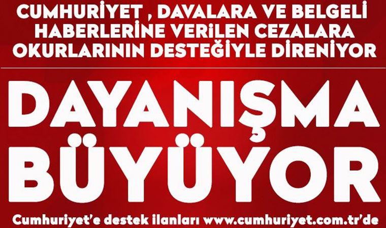 Cumhuriyet Gazetesi dayanışması büyüyor. 22 Ocak 2021 tarihli okur dayanışması ilanları (23.01.2021)