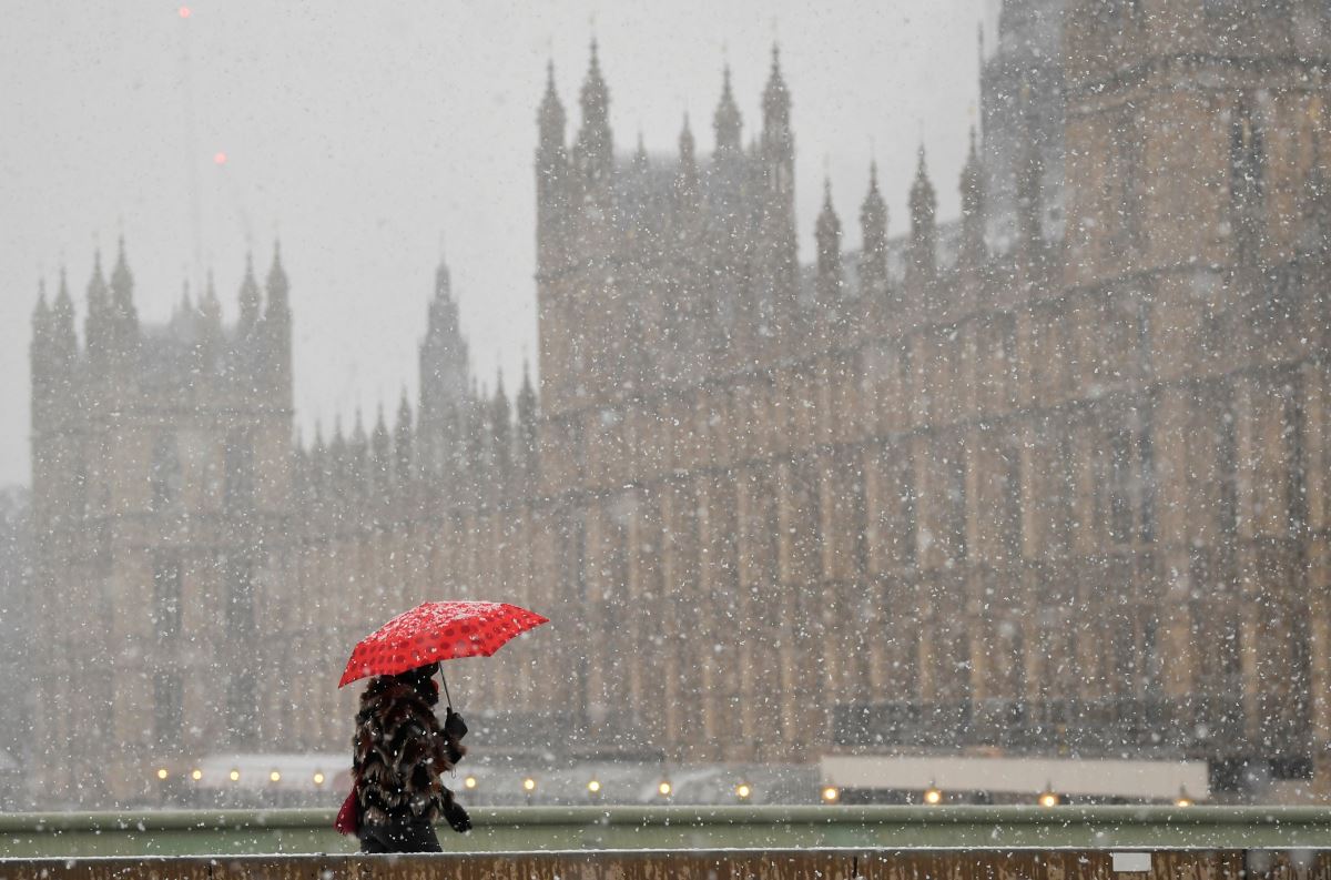 Londra'dan kar manzaraları