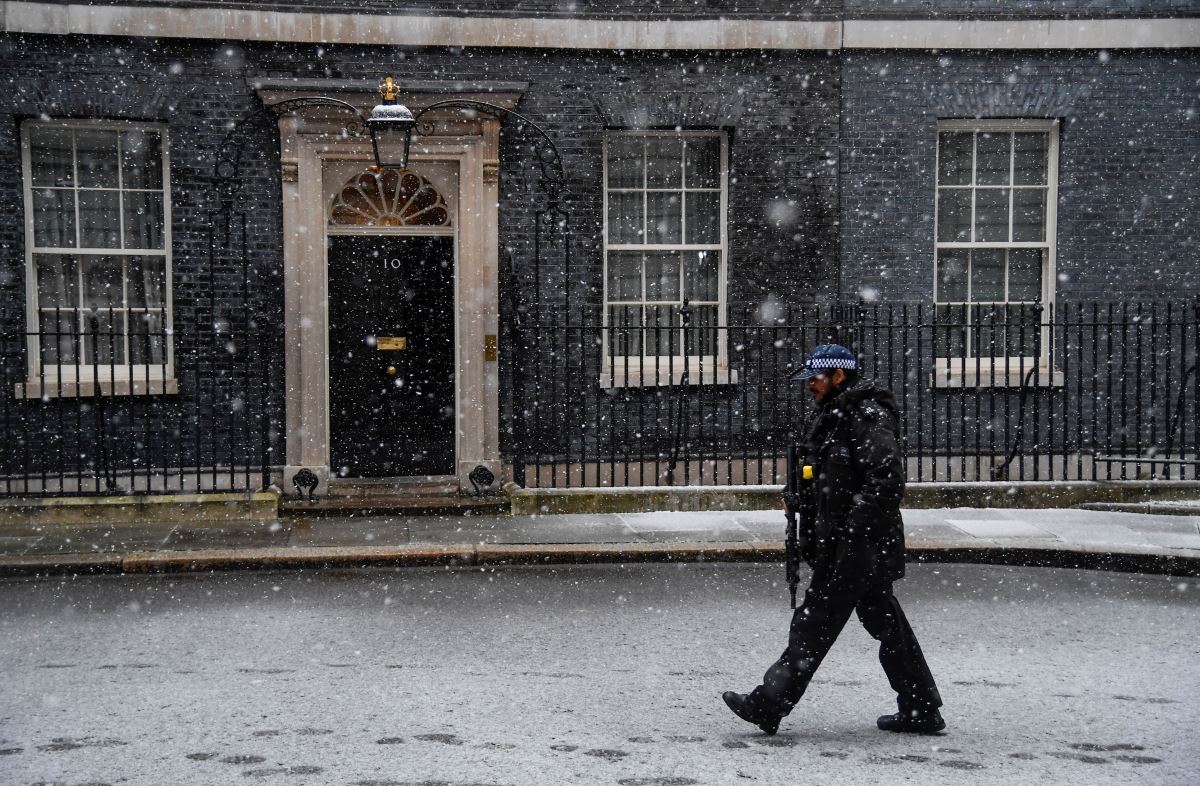 Londra'dan kar manzaraları