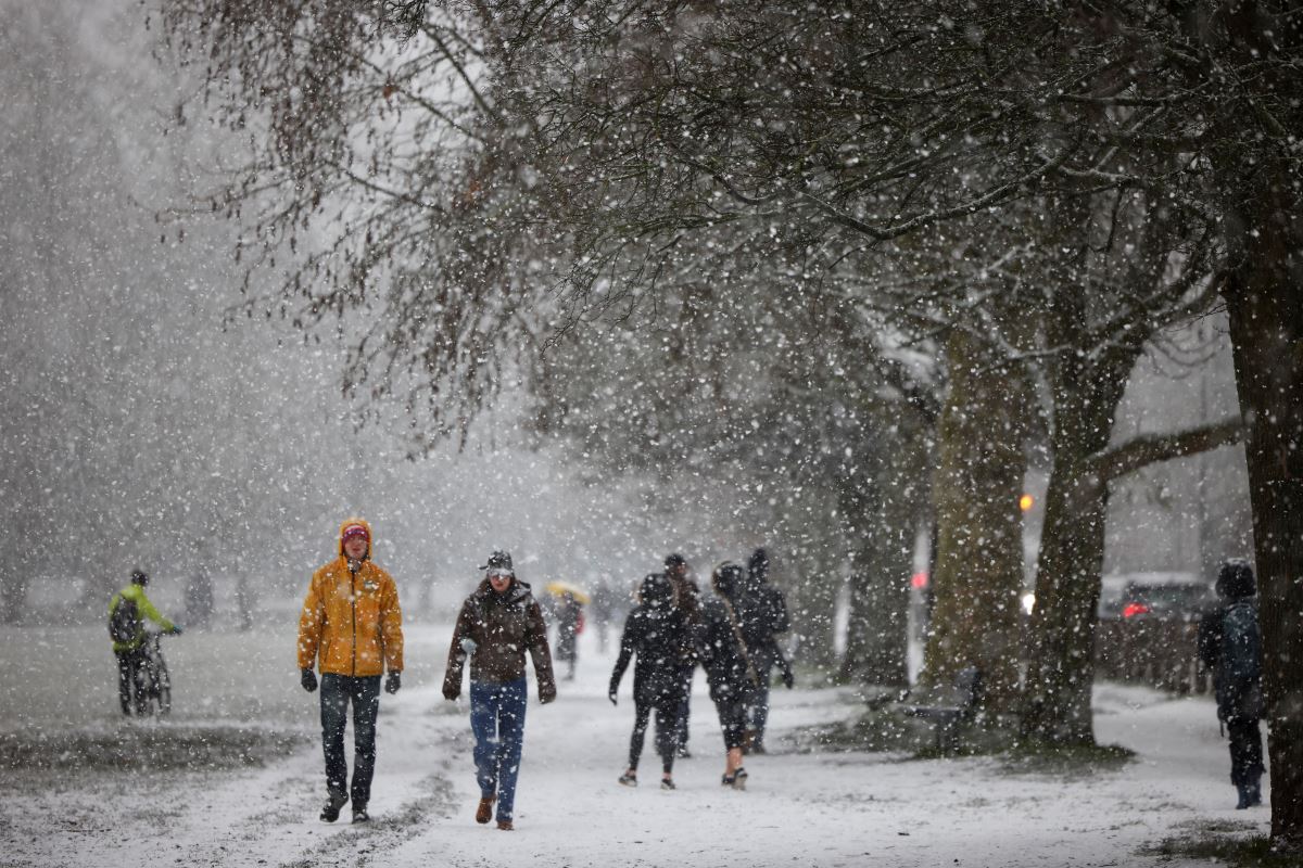 Londra'dan kar manzaraları