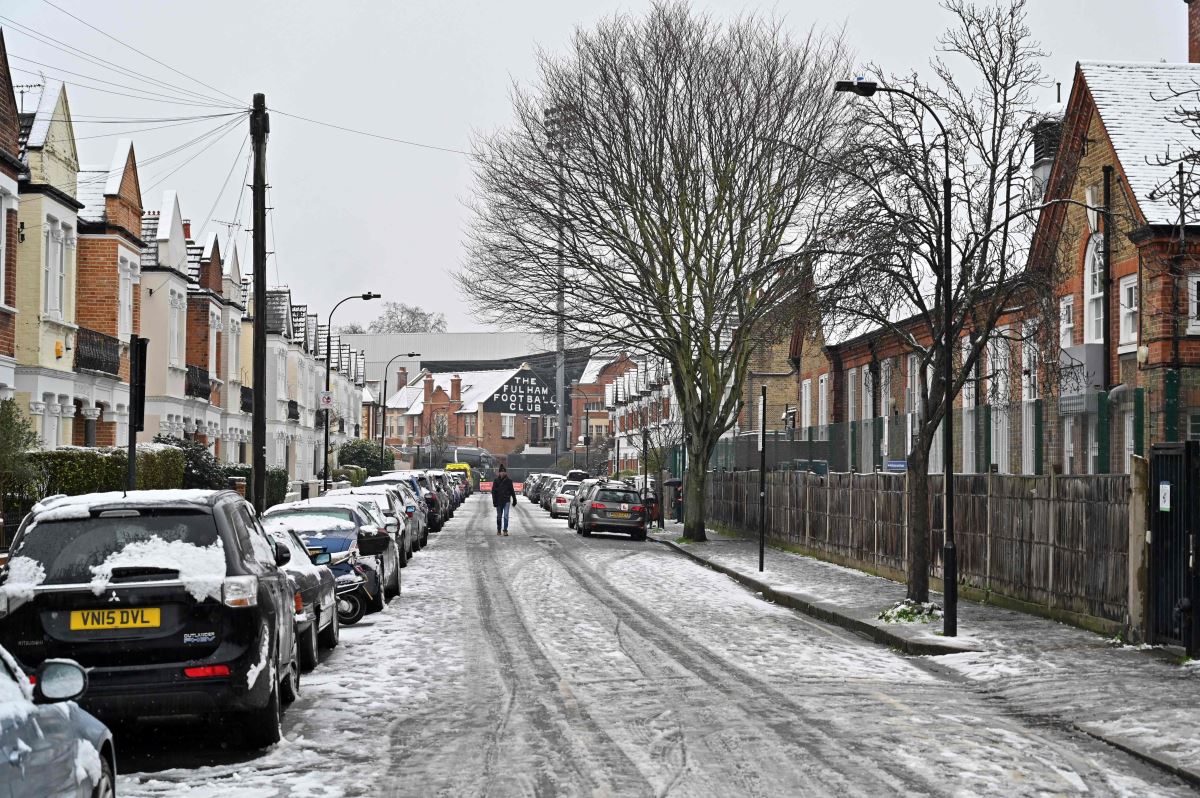 Londra'dan kar manzaraları