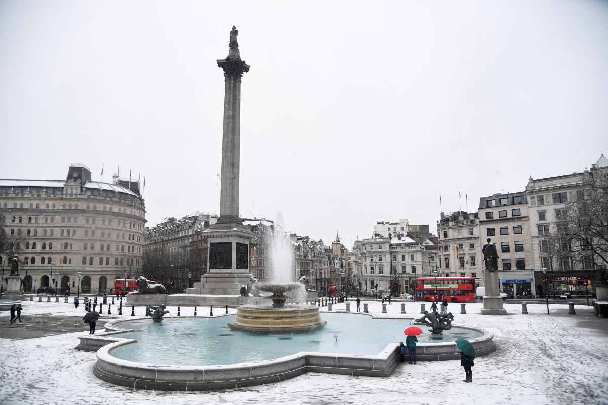 Londra'dan kar manzaraları