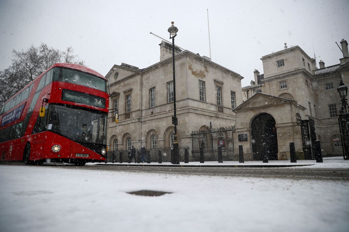 Londra'dan kar manzaraları