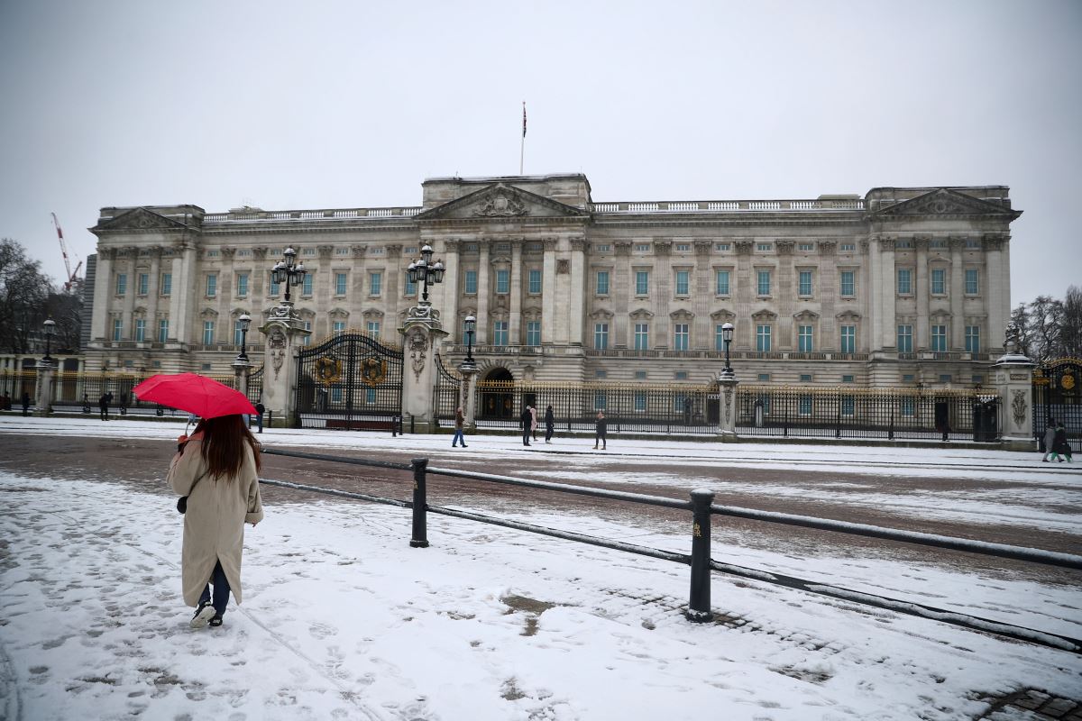 Londra'dan kar manzaraları