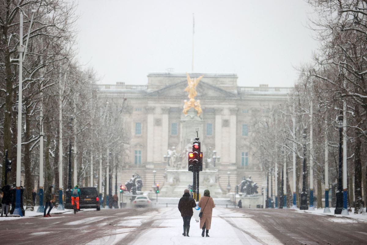 Londra'dan kar manzaraları