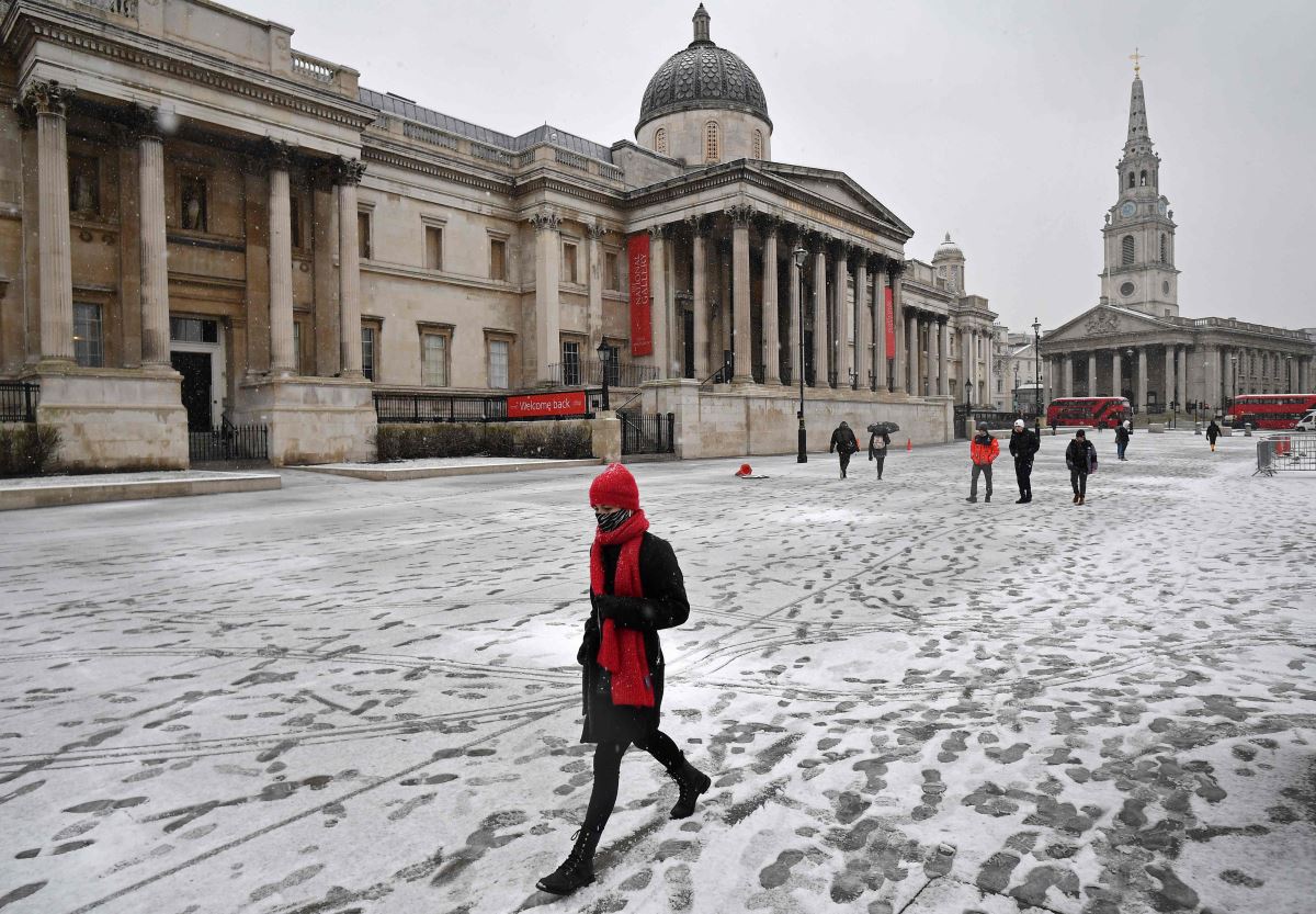 Londra'dan kar manzaraları