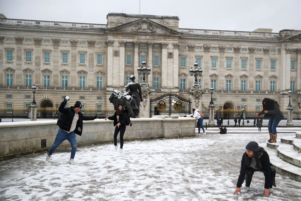 Londra'dan kar manzaraları