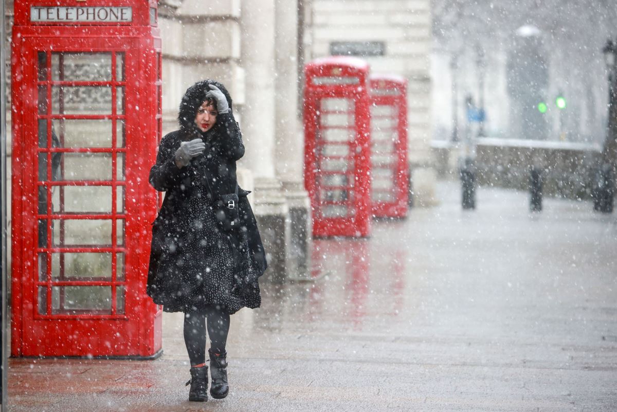 Londra'dan kar manzaraları