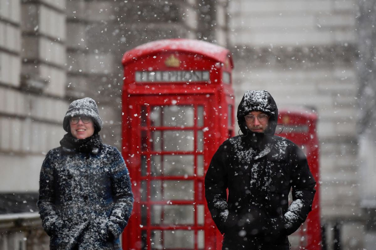 Londra'dan kar manzaraları