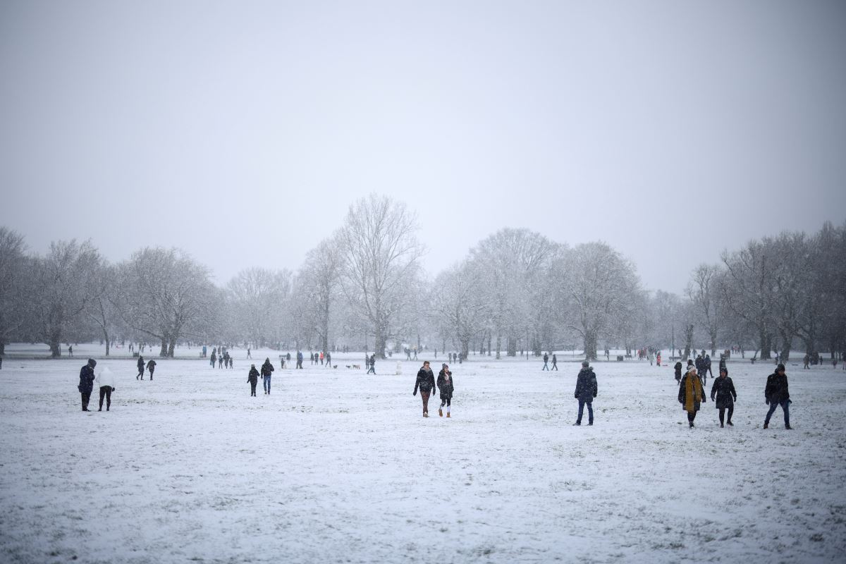 Londra'dan kar manzaraları