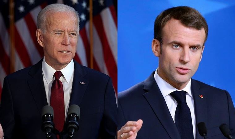 ABD Başkanı Biden, Fransa Cumhurbaşkanı Macron ile telefonda görüştü