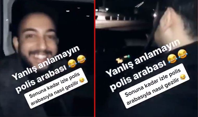 Polis otosu olduğu iddia edilen araçta alkol aldılar, siren çaldılar