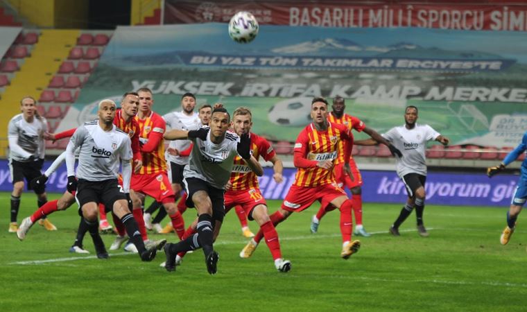 Kayserispor'u 2 golle geçen Beşiktaş ligin yeni lideri