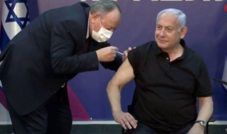 İsrail Başbakanı Netanyahu, Covid-19 aşısının ikinci dozunu yaptırdı