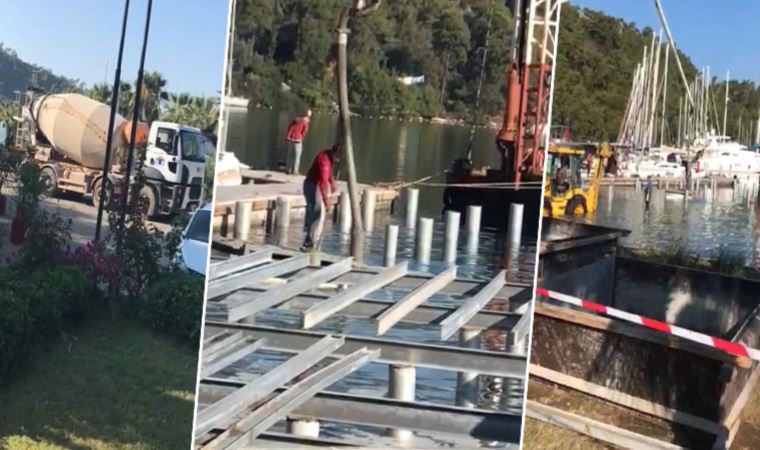 Marmaris’te yat limanı inadı: Denizi betonla doldurdular