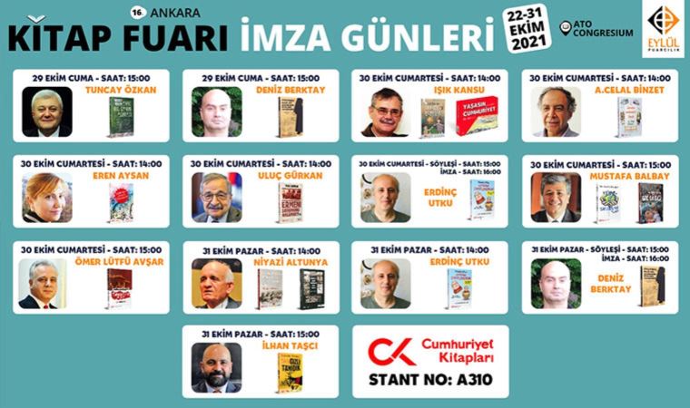 Cumhuriyet yazarları Ankara’da okuyucuyla buluşuyor! (27.10.2021)