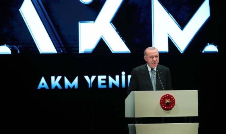 Son dakika... Erdoğan AKM'nin açılışında Gezi'yi hedef aldı