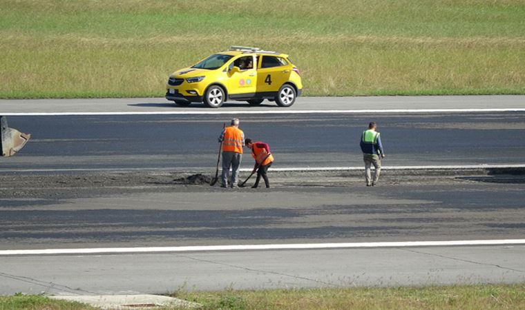 58 milyon TL'ye yapılan onarım çöp oldu: Trabzon Havalimanı'nın pisti yeniden bakıma alındı