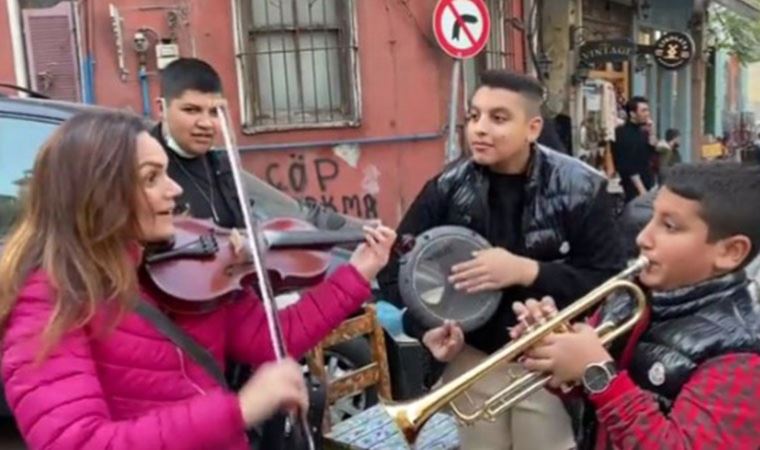 Ünlü keman sanatçısı Canan Anderson'dan sokak müzisyeni çocuklarına büyük süpriz