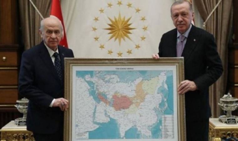 Bahçeli'nin Erdoğan'a verdiği 'Türk Dünyası Haritası'yla ilgili Rusya'dan açıklama