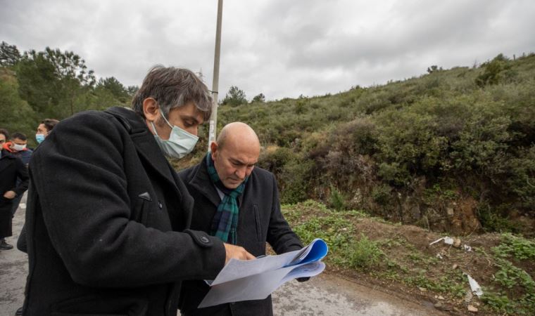 Soyer istinat duvarı çöken sitede inceleme yaptı: Mağduriyetleri gidereceğiz