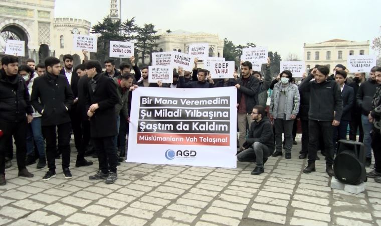 Beyazıt'ta 'yılbaşı' protestosu