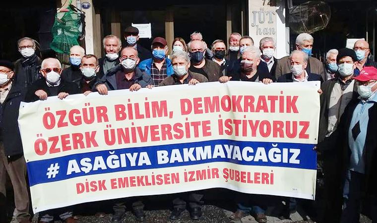 İzmir'de emeklilerden Boğaziçi öğrencilerine destek