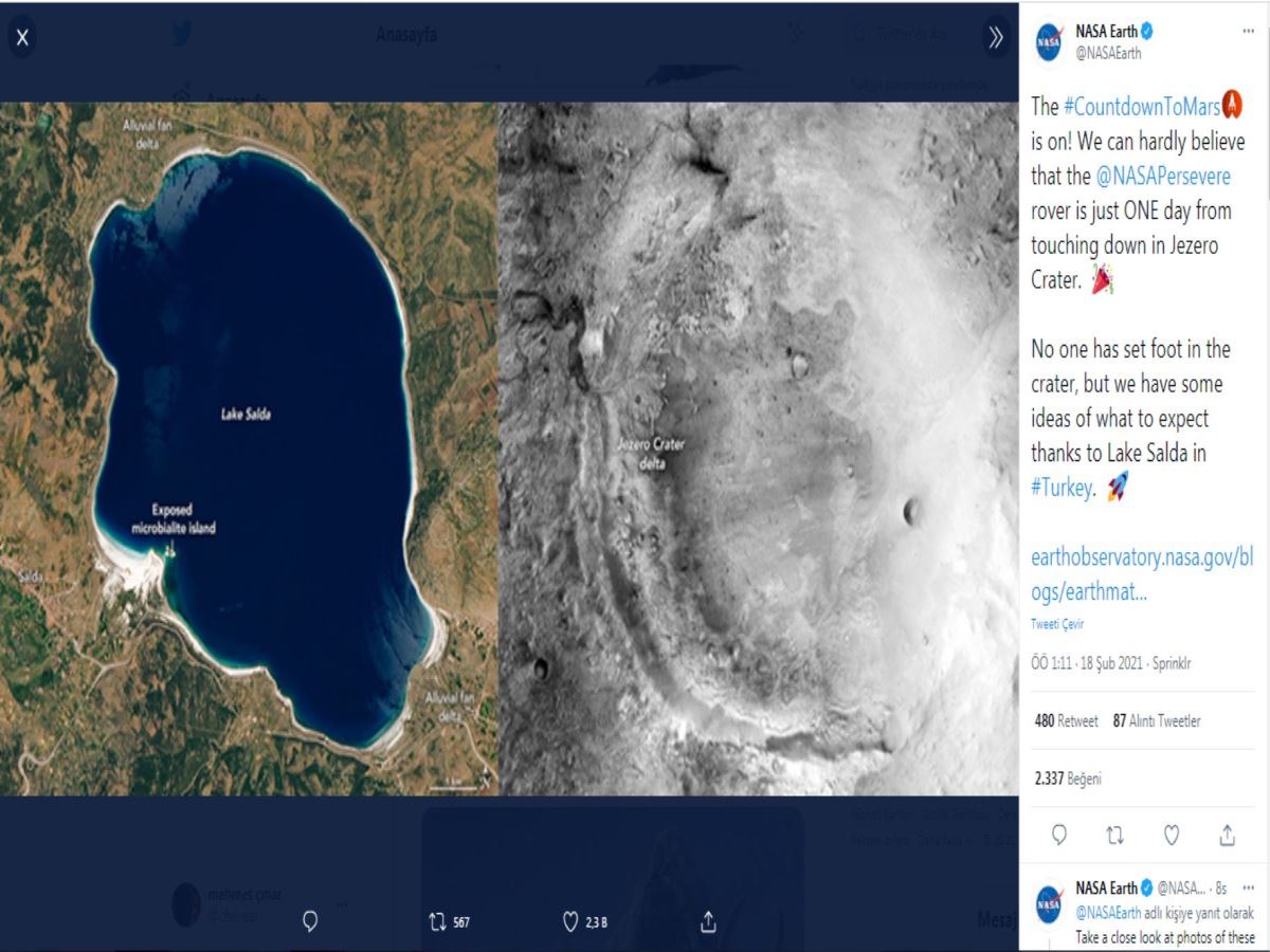 NASA'dan 'Salda Gölü'  paylaşımı - Resim : 2