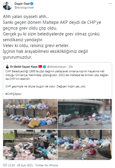 CHP Grup Başkanvekili Özgür Özel'den belediyedeki grevlerle ilgili açıklama - Resim : 2