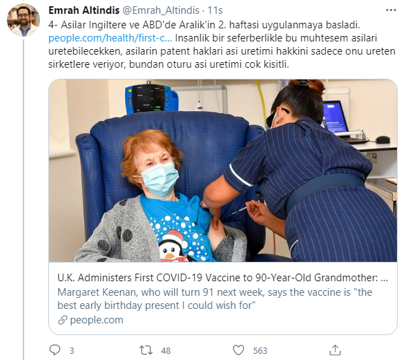 Harvardlı Doçent Dr. Emrah Altındiş yazdı: Aşı meselesine bir de buradan bakın