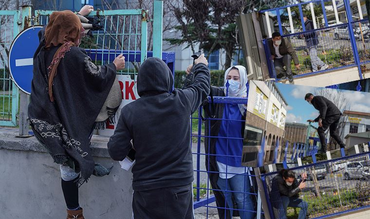 Vergi borcu ödemek için demir kapının üzerinden atladılar