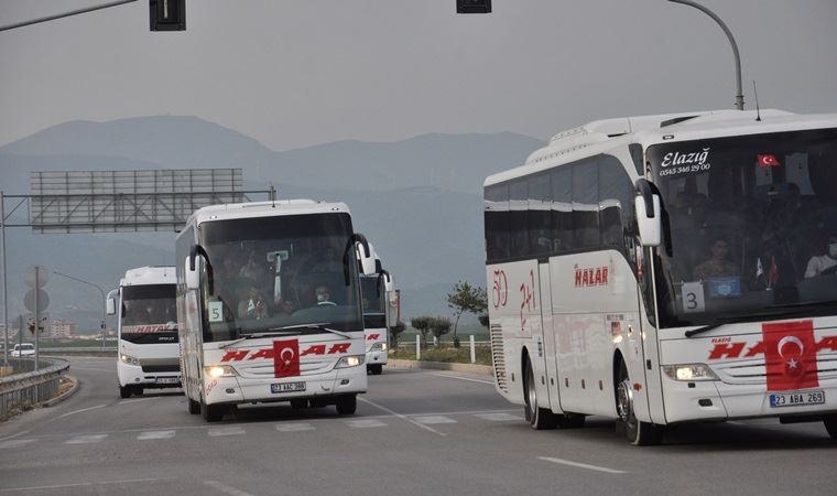 Otobüslerle yola çıkarıldılar: 215 JÖH personeli Suriye'ye gönderildi