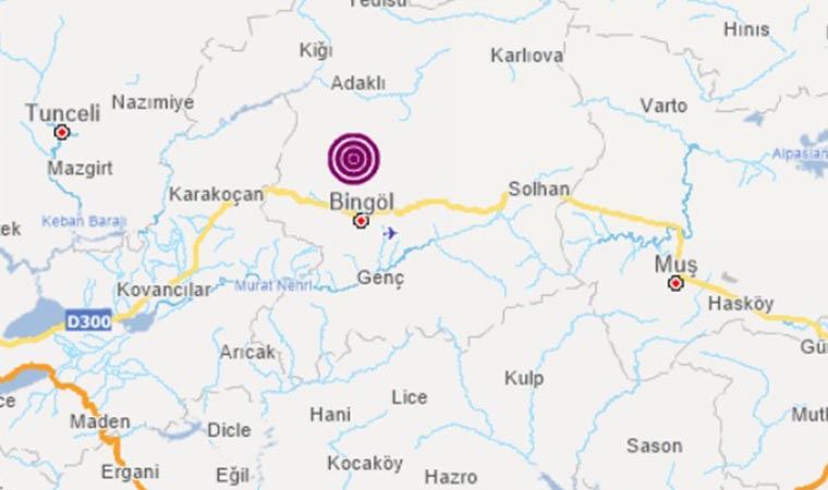 Bingöl'de 4.0 büyüklüğünde deprem