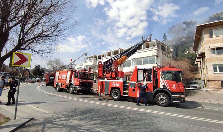 Sarıyer’de polis evinde korkutan yangın