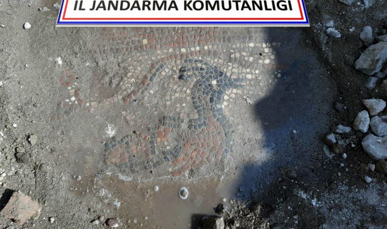 Kaçak kazıda 1500 yıllık mozaik bulundu