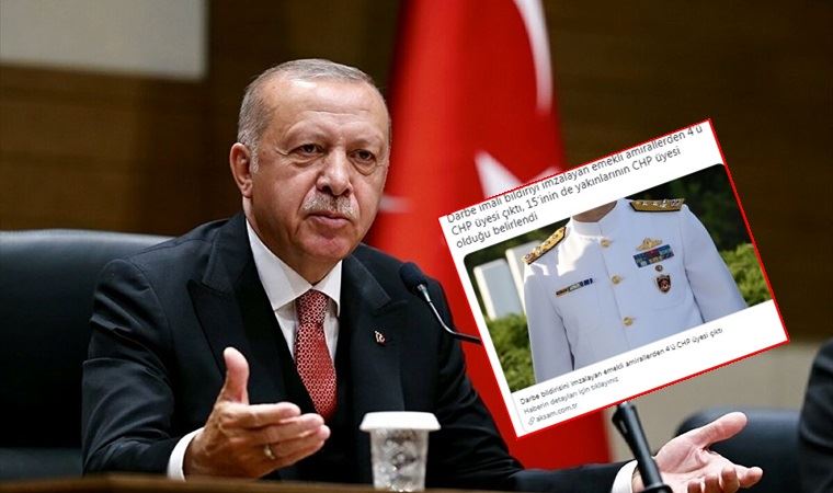 Amirallerin yakınlarını hedef gösteren haberler AKP'den de tepki çekti