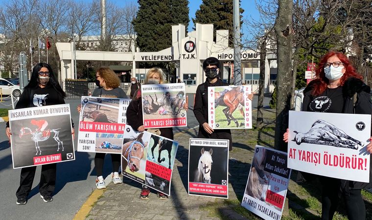 Veliefendi’de at yarışı protestosu!