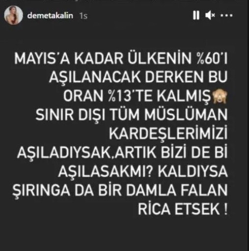 Demet Akalın’dan Fahrettin Koca’ya aşı tepkisi: "Şırıngada bir damla kaldıysa…"