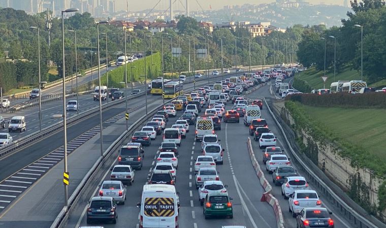 15 Temmuz Şehitler Köprüsü'nde trafik yoğunluğu (24.05.2021)