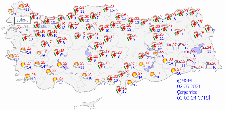 Meteoroloji saat verdi... Dikkat! Birçok ile kuvvetli sağanak uyarısı